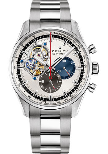 Zenith Chronomaster El Primero Open Watch - Steel - Silver Dial - Stainless Steel Bracelet - 03.2040.4061/69.M2040