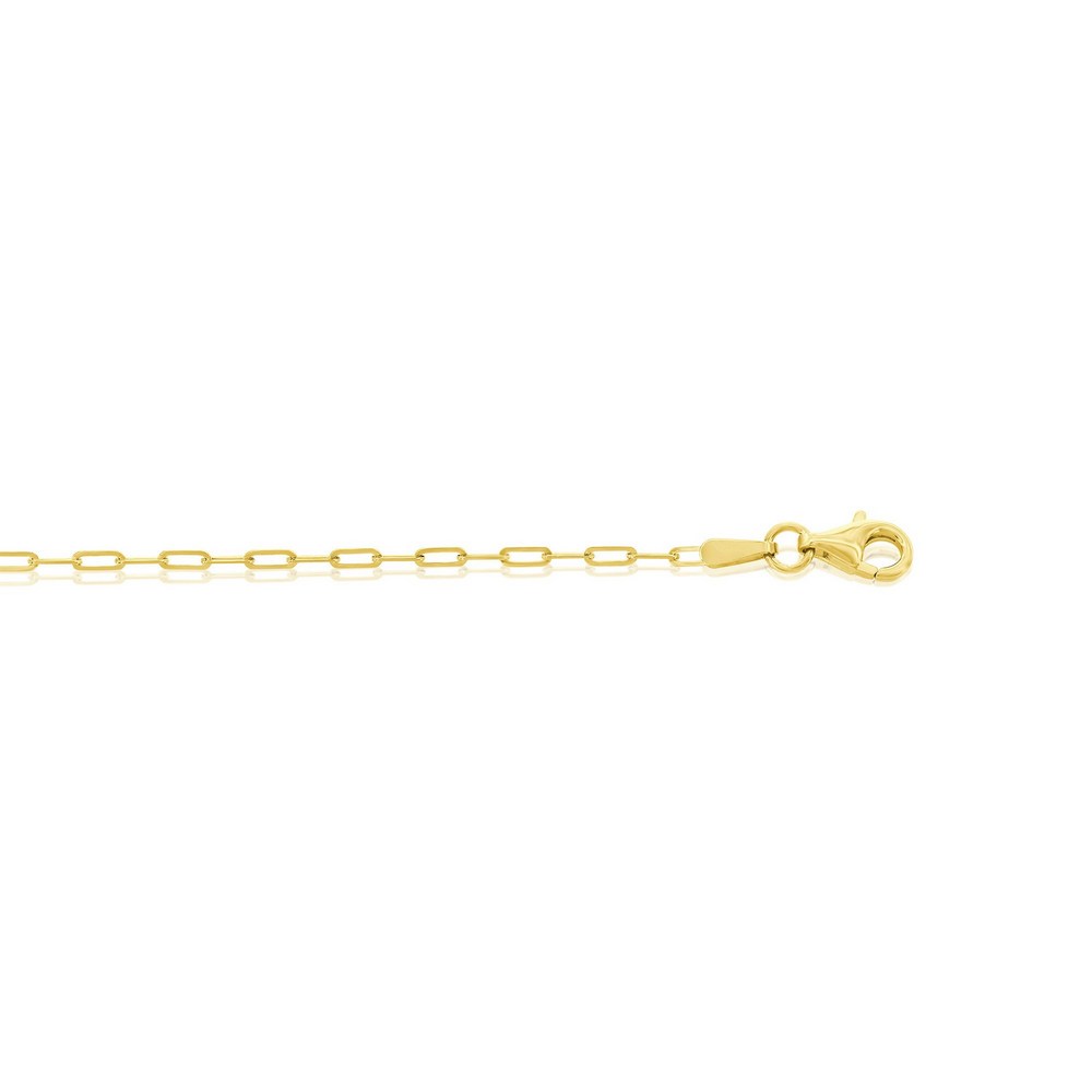 14K Yellow Gold 1.5mm Paperclip Chain