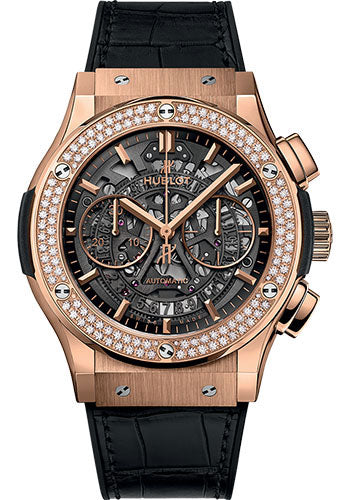 Hublot Classic Fusion Aerofusion King Gold Diamonds Watch - 45 mm - Sapphire Dial - 525.OX.0180.LR.1104