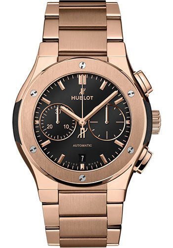 Hublot Classic Fusion Chronograph King Gold Bracelet Watch - 42 mm - Black Dial - 540.OX.1180.OX