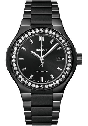 Hublot Classic Fusion Black Magic Bracelet Diamonds Watch - 33 mm - Black Dial - 585.CM.1470.CM.1204