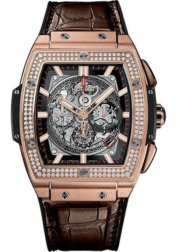 Hublot Spirit Of Big Bang King Gold Diamonds Watch - 45 mm - Sapphire Dial - 601.OX.0183.LR.1104