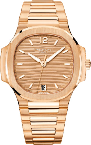 Patek Philippe Nautilus Ladies Rose Gold Golden Brown Opaline Dial - 7118/1R-010