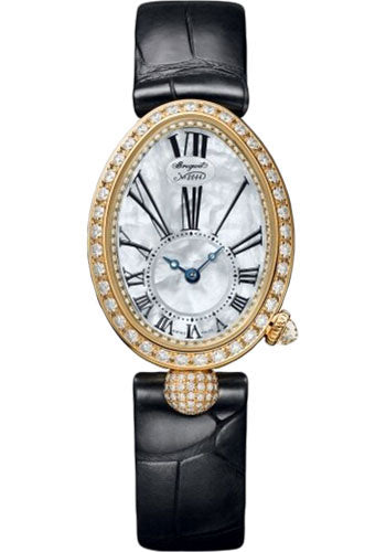 Breguet Reine de Naples 8928 - Yellow Gold Case - Mother-Of-Pearl Dial - Black Leather Strap - 8928BA/51/944/DD0D3L