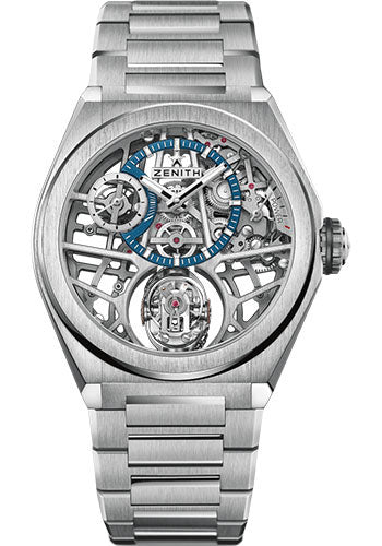 Zenith Defy Zero G Watch - Titanium - Openworked Dial - Titanium Bracelet - 95.9000.8812/78.M9000