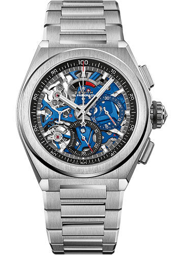 Zenith Defy El Primero 21 Watch - Titanium - Openworked Dial - Titanium Bracelet - 95.9002.9004/78.M9000