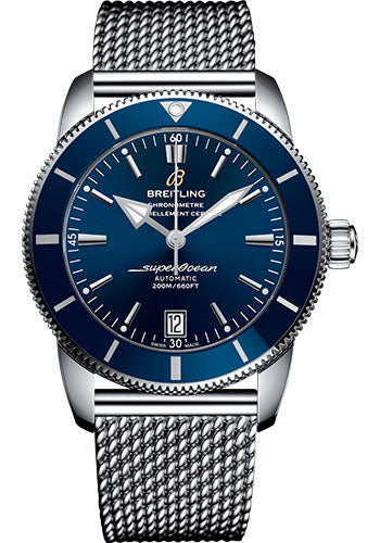 Breitling Superocean Heritage II B20 Automatic 42 Watch - Steel Case - Gun Blue Dial - Steel Ocean Classic Bracelet - AB2010161C1A1