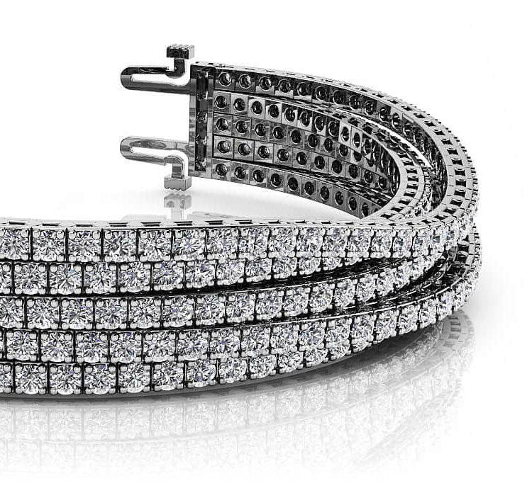 Multi Strand Flexible Diamond Tennis Bracelet Diamond  with 10.23 ct.(finished) 2mm