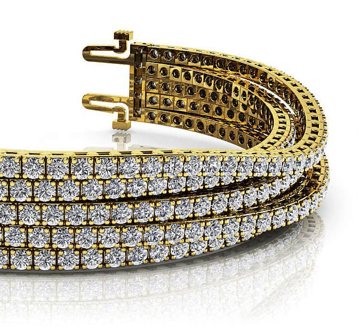 Multi Strand Flexible Diamond Tennis Bracelet Lab-Grown Diamond  with 4.60 ct.(finished) 1.3mm