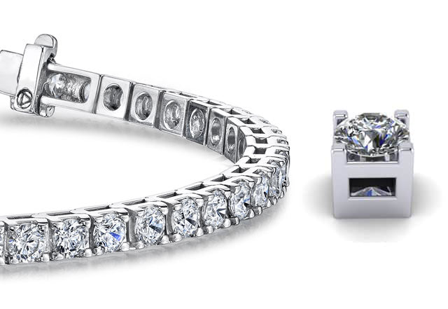 Classic 4 Prong Diamond Tennis Bracelet with 11.88 ct.(finished) 4.5mm