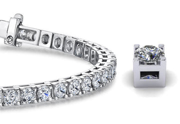 Classic 4 Prong Diamond Tennis Bracelet with 21.60 ct.(finished) 6.1mm