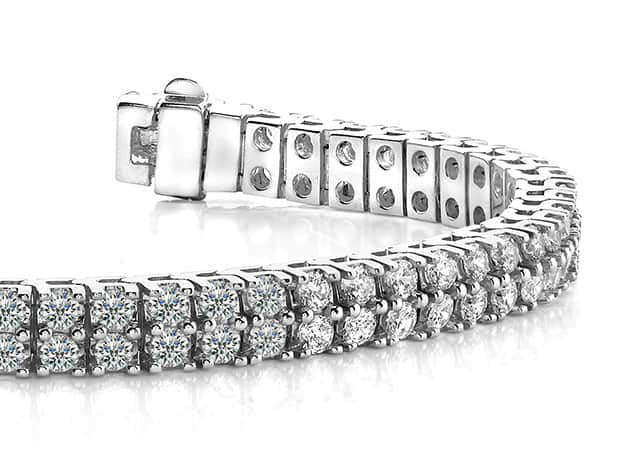 Timeless Two Row Diamond Tennis Bracelet Lab-Grown Diamond  with 4.08 ct.(finished) 1.9mm