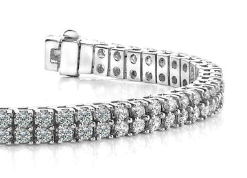 Timeless Two Row Diamond Tennis Bracelet Lab-Grown Diamond  with 10.50 ct.(finished) 3.0mm