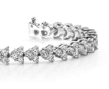 Diamond Pyramid Design Bracelet Lab-Grown Diamond  with 2.46 ct.(finished) 1.75mm