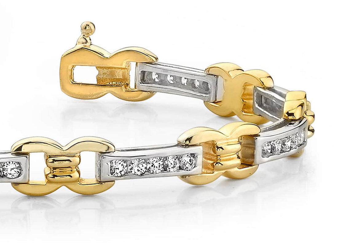 Classic Figure 8 Link Diamond Bracelet Lab-Grown Diamond  with 2.20 ct.(finished) 2.5mm