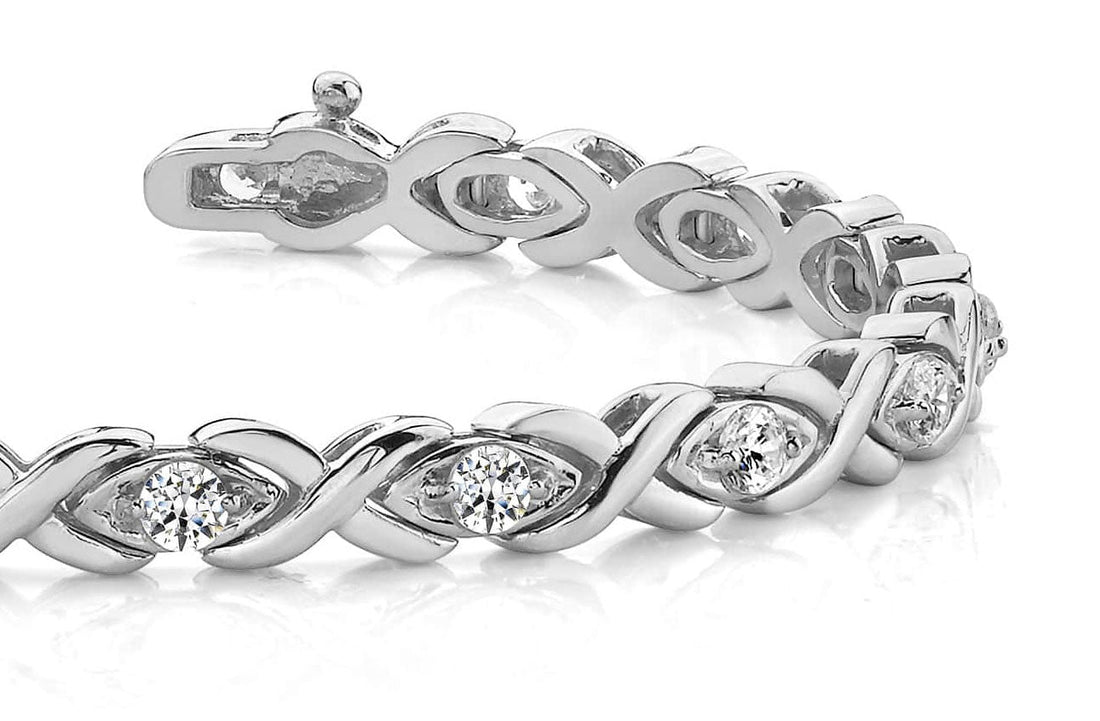 X Link Diamond Bracelet Lab-Grown Diamond  with 1.79 ct.(finished) 3.0mm