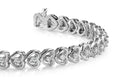 Floating Diamond Heart Bracelet Lab-Grown Diamond  with 1.23 ct.(finished) 2.0mm