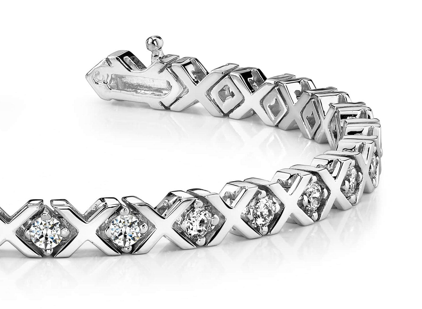 X And O Diamond Bracelet Lab-Grown Diamond  with 1.05 ct.(finished) 2.0mm