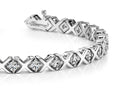 X And O Diamond Bracelet Lab-Grown Diamond  with 3.45 ct.(finished) 3.5mm