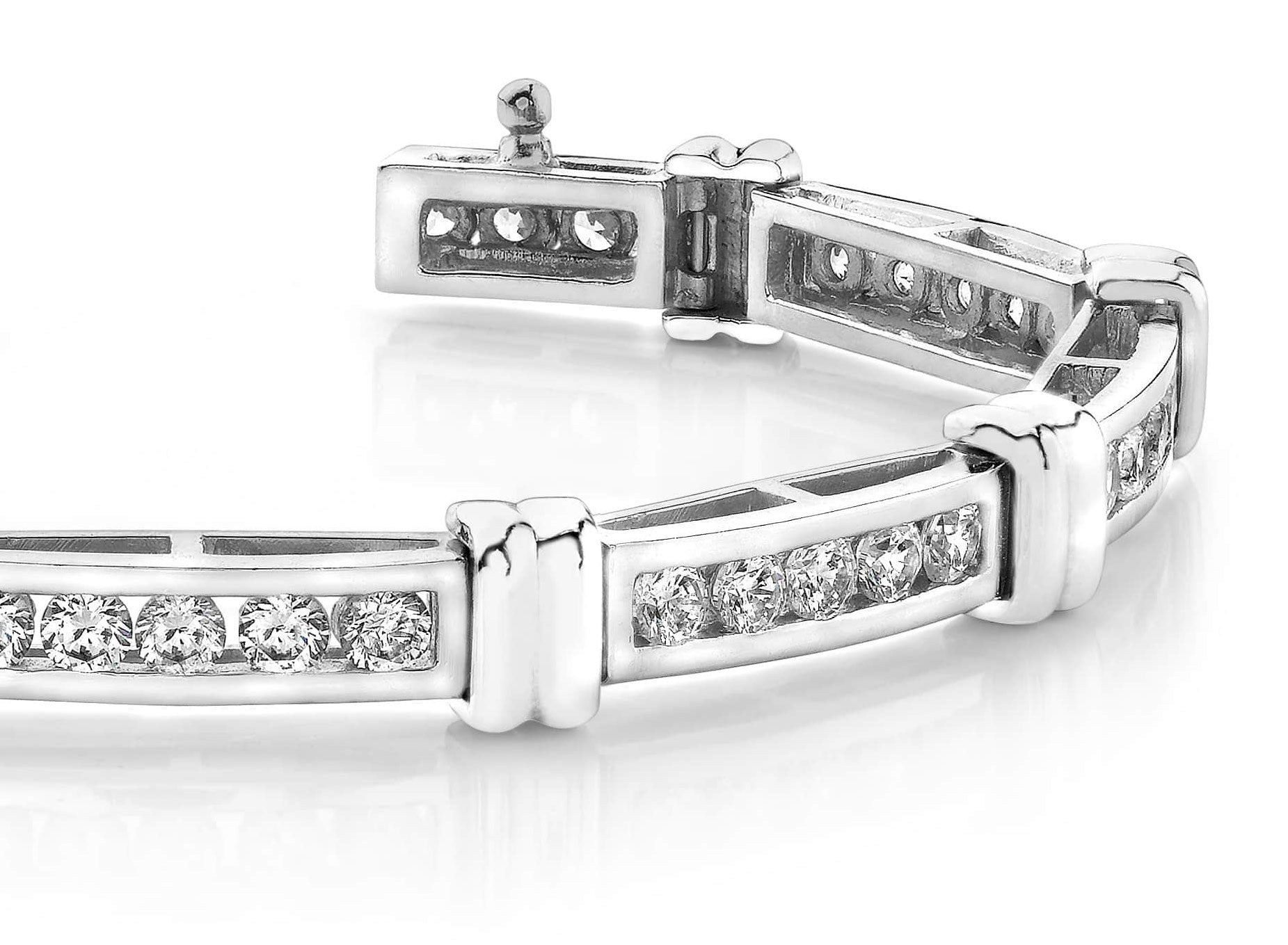 Channel Set Diamond Bracelet Lab-Grown Diamond  with 4.00 ct.(finished) 3mm