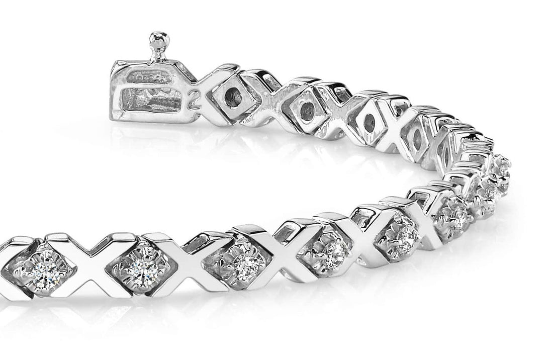 Illusion X And Diamond Bracelet Lab-Grown Diamond  with 1.27 ct.(finished) 2.5mm