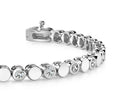 Classic Alternating Circle And Diamond Bracelet Lab-Grown Diamond  with 1.90 ct.(finished) 3.0mm