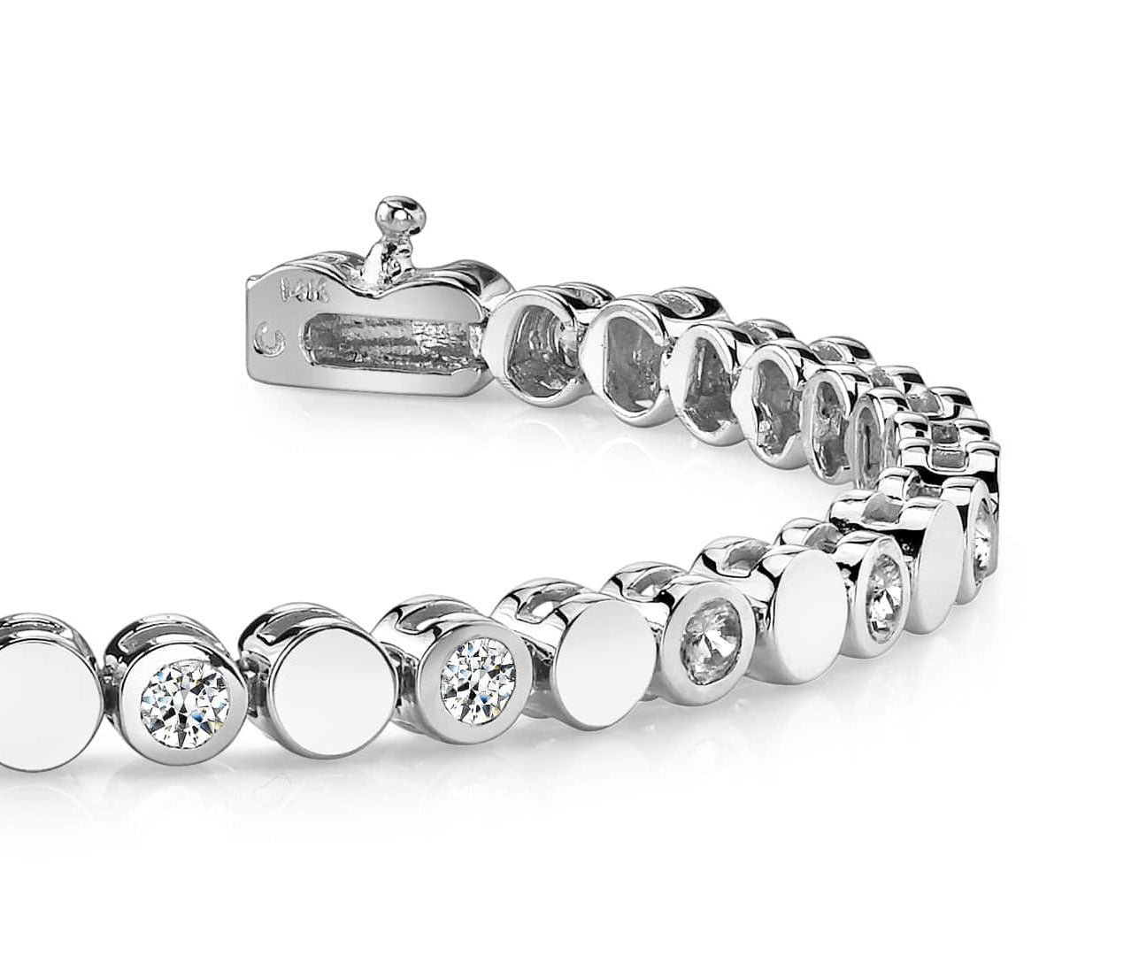 Classic Alternating Circle And Diamond Bracelet Lab-Grown Diamond  with 2.55 ct.(finished) 3.5mm