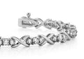 Triple Diamond X Link Bracelet Lab-Grown Diamond  with 2.47 ct.(finished) 2.2mm, 3.1mm