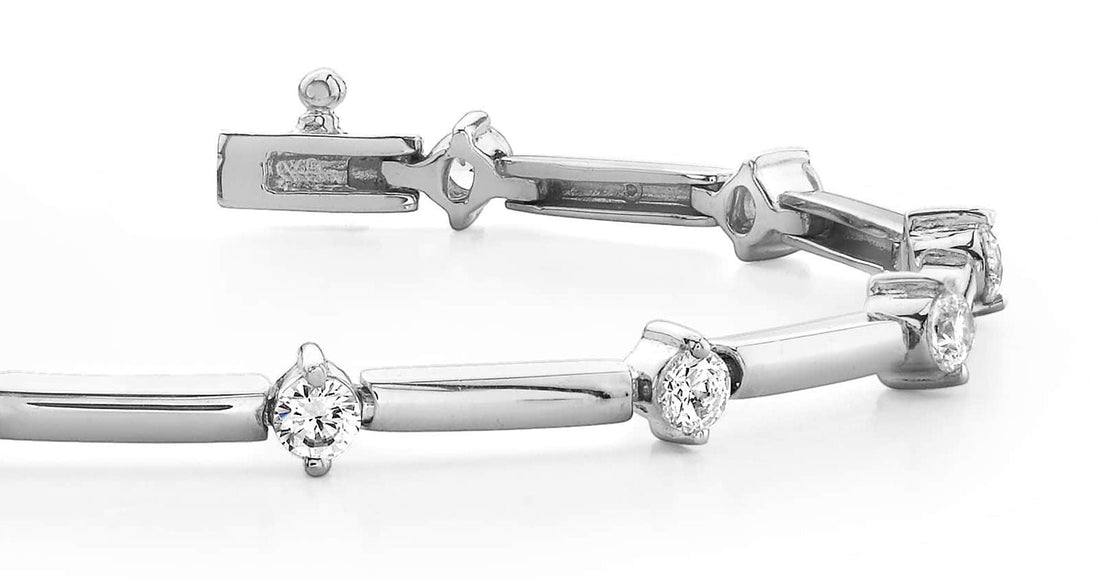 Starburst Solid Link Diamond Bracelet Lab-Grown Diamond  with 3.00 ct.(finished) 4mm