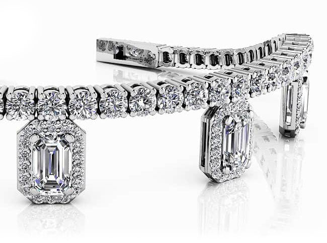 Alluring Nights Diamond Charm Bracelet Lab-Grown Diamond  with 4.75 ct.(finished) 5x3mm, 1mm, 2.4mm