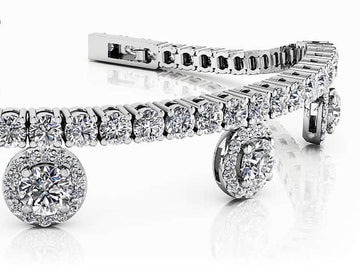 Midnight Dreams Diamond Charm Bracelet Lab-Grown Diamond  with 4.35 ct.(finished) 1mm, 2.4mm, 3.7mm