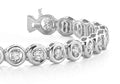 Floating Diamond Round Link Bracelet Lab-Grown Diamond  with 2.86 ct.(finished) 3.25mm