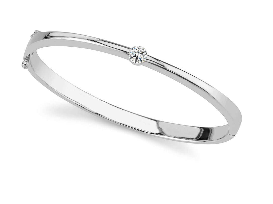 Single Shiny Diamond Bangle Bracelet Lab-Grown Diamond  with 0.50 ct.(finished) 5mm