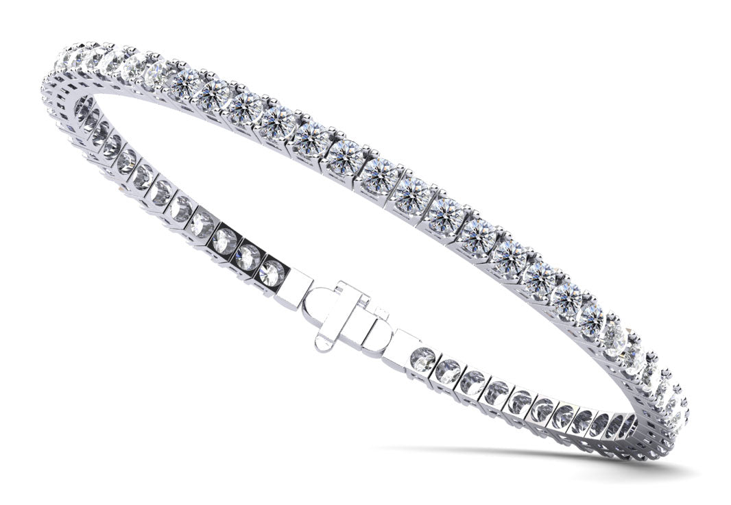 Classic Four Prong Flexible Bangle Lab-Grown Diamond  with 4.68 ct.(finished) 2.8mm