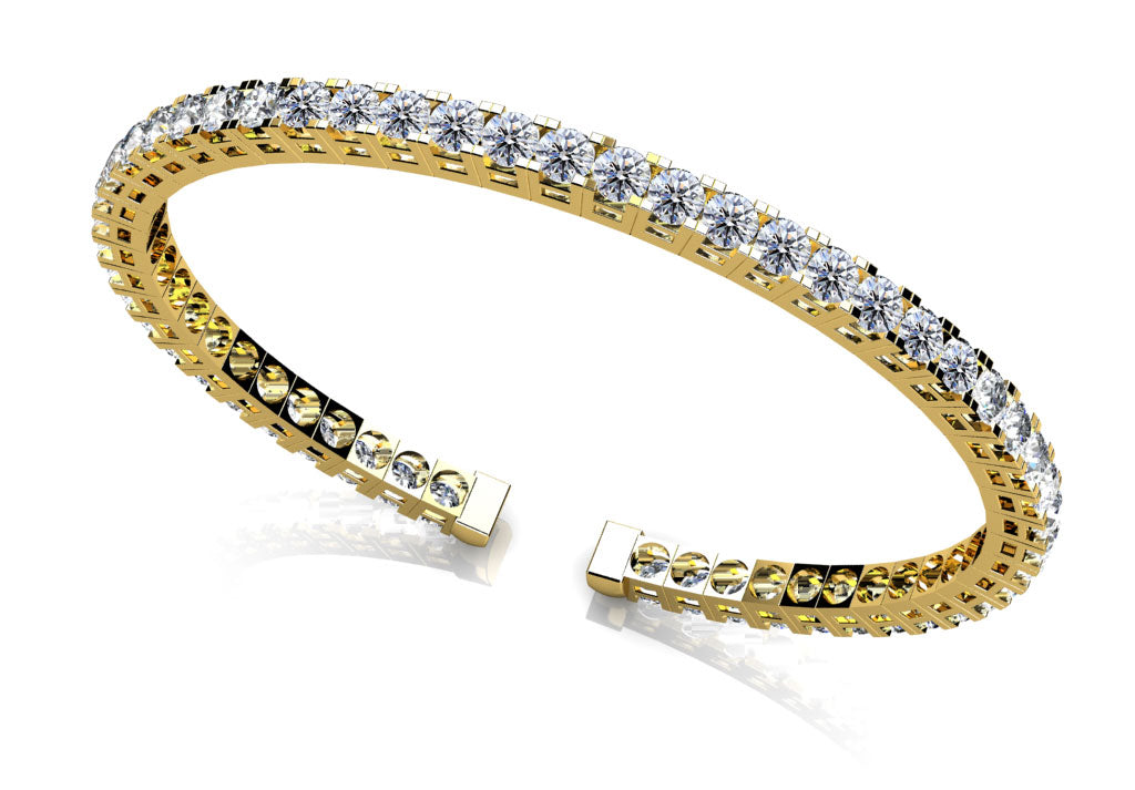 Classic Four Prong Flexible Diamond Bangle Lab-Grown Diamond  with 2.31 ct.(finished) 2mm