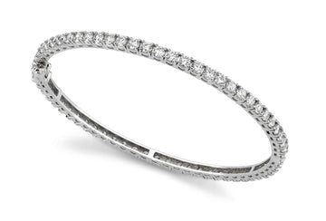 Classic Prong Set Diamond Bangle Lab-Grown Diamond  with 5.42 ct.(finished) 2.8mm