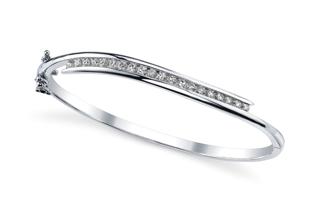 Diamond Row Bangle Lab-Grown Diamond  with 0.44 ct.(finished) 1.7mm