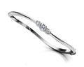 Legendary Curved Diamond Bangle Lab-Grown Diamond  with 0.26 ct.(finished) 2.5mm, 3.3mm