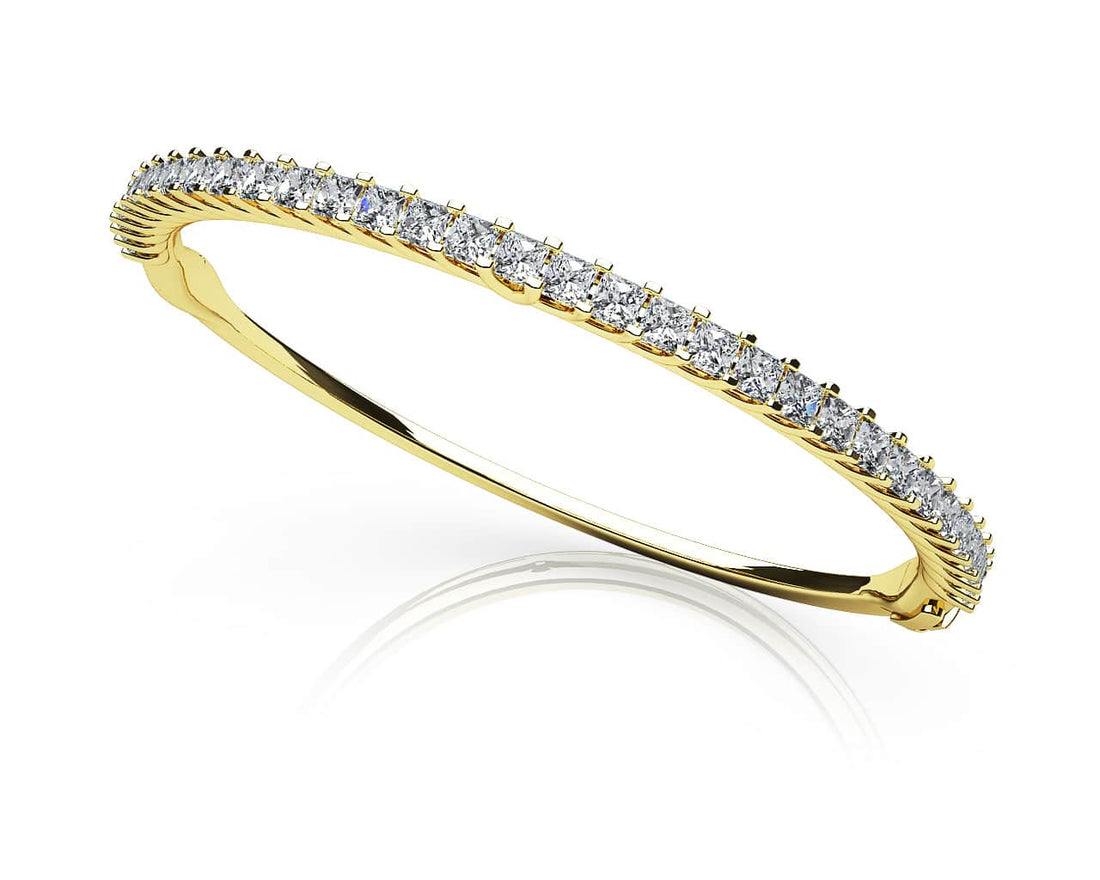 Timeless Elegance Princess Cut Bangle Lab-Grown Diamond  with 4.05 ct.(finished) 3mm