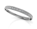 Dazzling Baguette And Round Diamond Bangle Lab-Grown Diamond  with 4.17 ct.(finished) 4.5x2mm, 1.1mm