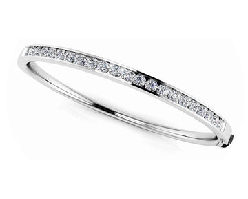 Classic Channel Set Bangle Bracelet Lab-Grown Diamond  with 1.98 ct.(finished) 2.8mm