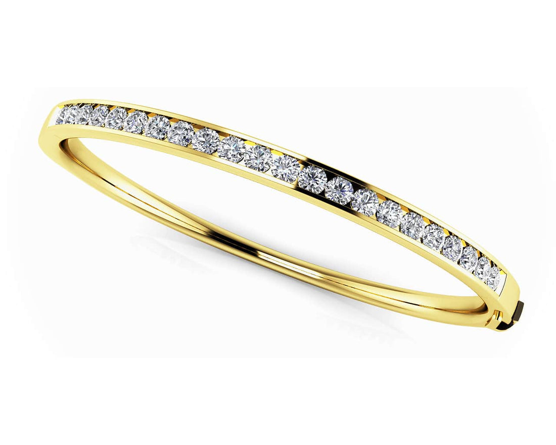 Classic Channel Set Bangle Bracelet Lab-Grown Diamond  with 1.98 ct.(finished) 2.8mm