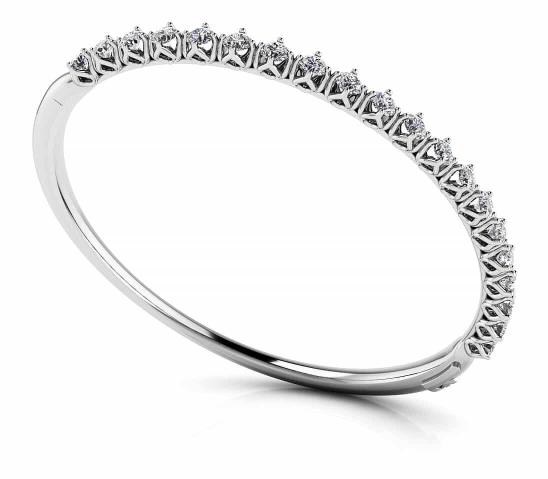 Blossoming Florals Diamond Bangle Lab-Grown Diamond  with 2.88 ct.(finished) 3.5mm