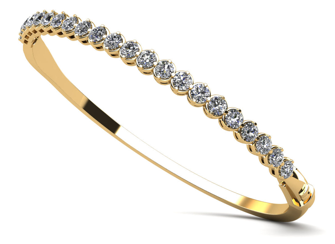 Divinely Dazzling Bangle Bracelet Lab-Grown Diamond  with 1.56 ct.(finished) 2.5mm