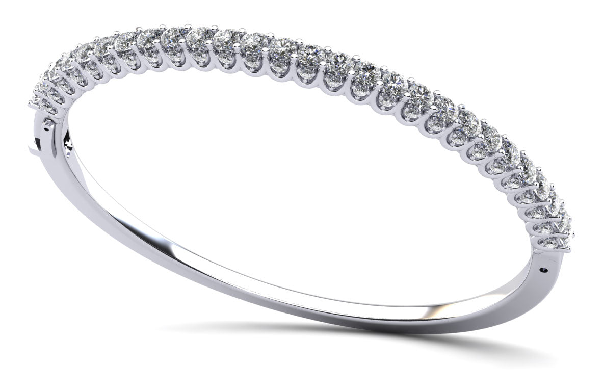 Sensational Sparkle Diamond Bangle Bracelet Lab-Grown Diamond  with 3.92 ct.(finished) 1.6mm, 3mm