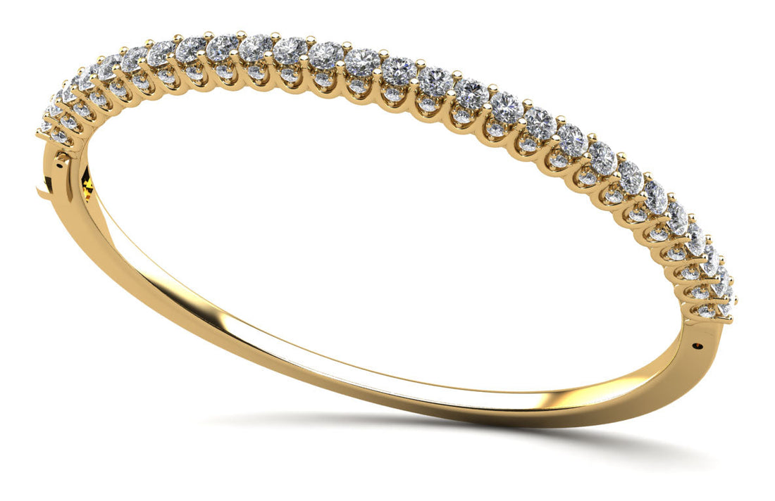 Sensational Sparkle Diamond Bangle Bracelet Lab-Grown Diamond  with 5.80 ct.(finished) 2mm, 3.8mm