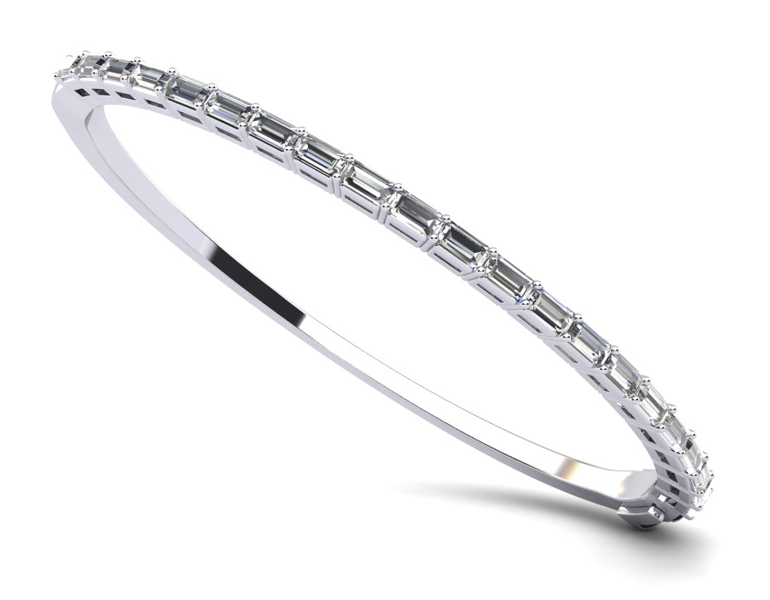 Emerald Cut Diamond Bangle Lab-Grown Diamond  with 2.94 ct.(finished) 4x2mm