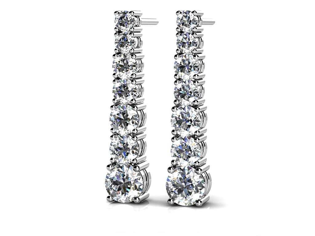 Diamond Cascade Drop Earrings Diamond  with 1.02 ct.(finished)