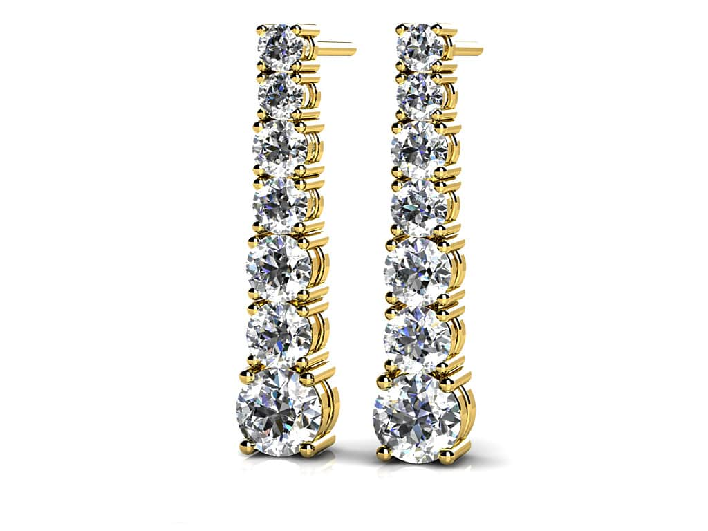 Diamond Cascade Drop Earrings Diamond  with 1.02 ct.(finished)