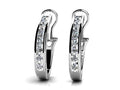 Channel Set Diamond Hoop Earrings Lab-Grown Diamond  with 1.44 ct.(finished) 2.8mm